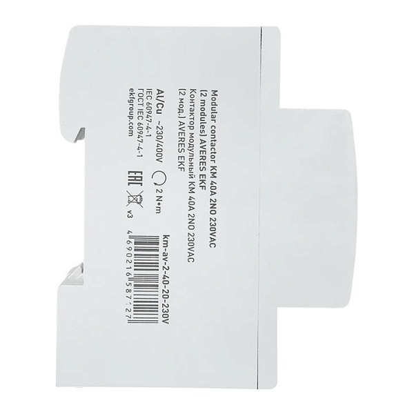 Контактор модульный КМ 40А 2NO 230В АС (2 мод.) AVERES EKF
