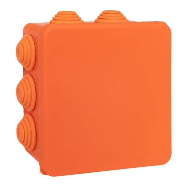 Коробка огнестойкая E45 100x100x50мм с клеммникам 6 полюсов 0,5-10мм2 IP55 HF EKF