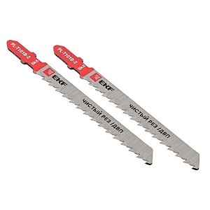 Пилки для электролобзика прямые T101B (чистовой рез по ДВП)(SK5)(2 шт) EKF Expert