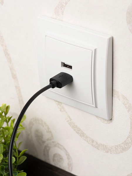 Минск Розетка USB 2-местная СП 2,1А белая EKF