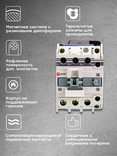 Контактор КМЭп-4 32А 1NC 24В DC EKF