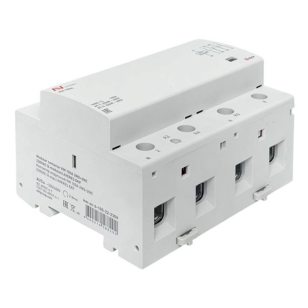 Контактор модульный КМ 100А 2NO+2NC 230В АС (6 мод.) AVERES EKF