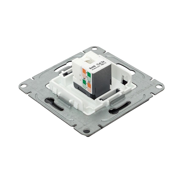 Механизм розетки RJ45 (cat5), графит Эпика EKF
