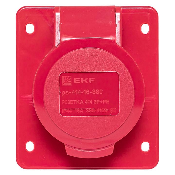 Розетка стационарная внутренняя 414 3Р+РЕ 16А 380В IP44 EKF