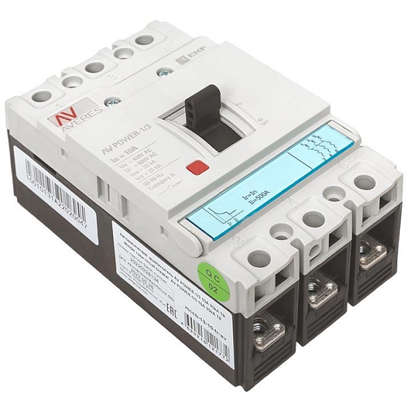 Выключатель автоматический в литом корпусе AV-POWER-1/3 10А 35кА TR EKF
