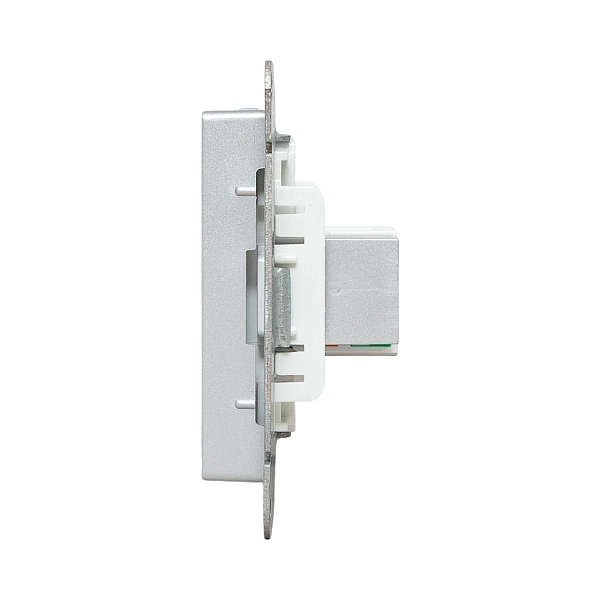 Механизм розетки HDMI+RJ45 (cat5), алюминий Эпика EKF