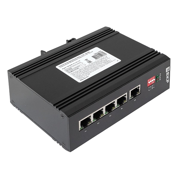 Промышленный неуправляемый коммутатор U-5GT, 5 портов 10/100/1000Base-T(X) RJ45, монтаж на динрейку TSX EKF