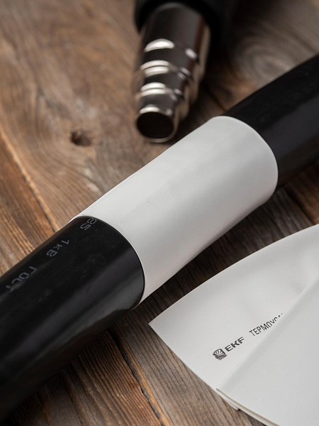 Термоусаживаемая трубка ТУТ нг 40/20 белая в отрезках по 1м EKF PROxima