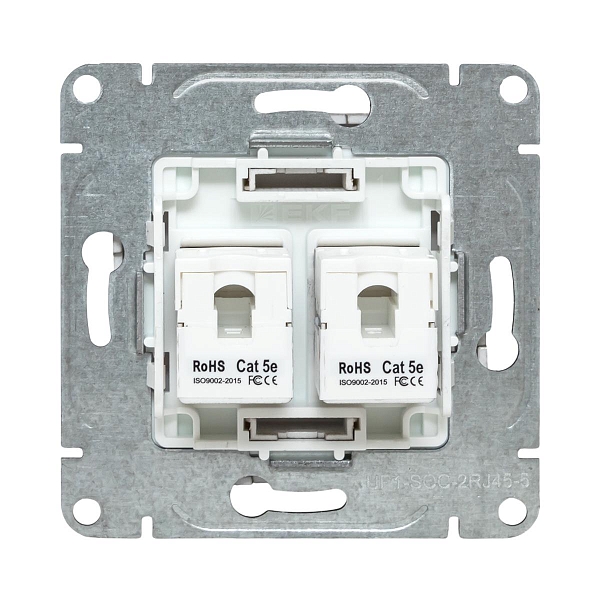 Механизм розетки RJ45 - 2шт, (cat5), шампань Эпика EKF