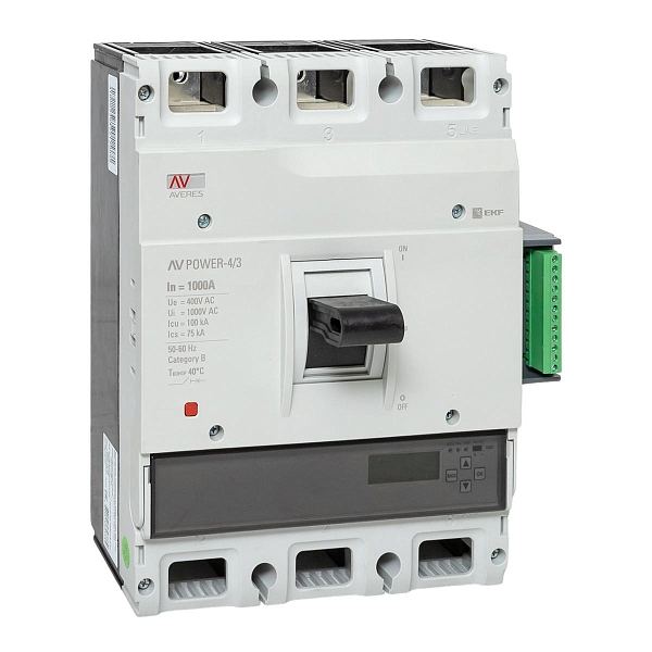 Выключатель автоматический в литом корпусе AV-POWER-4/3 1000А 100кА ETU6.2 EKF