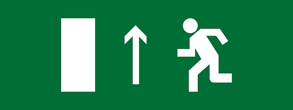 Пиктограмма "Направление прямо" 320x120мм (для EXIT, SAFEWAY-40) EKF