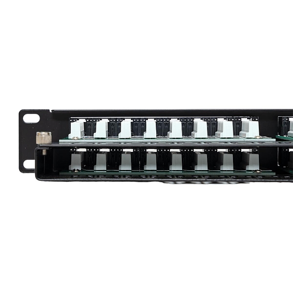 Патч-панель высокой плотности TERACOM PRO 19'' Cat.5E 1U неэкранированная UTP 48 портов RJ-45 Dual IDC с органайзером