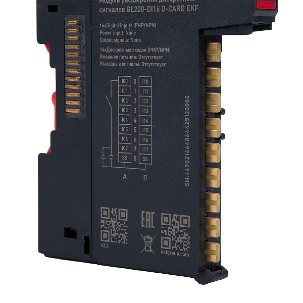 Модуль расширения дискретных сигналов GL200-DI16 D-CARD EKF