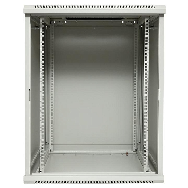 Шкаф настенный 19" TERACOM PRO 15U 600x600 мм дверь стеклянная с замком-ручкой серый