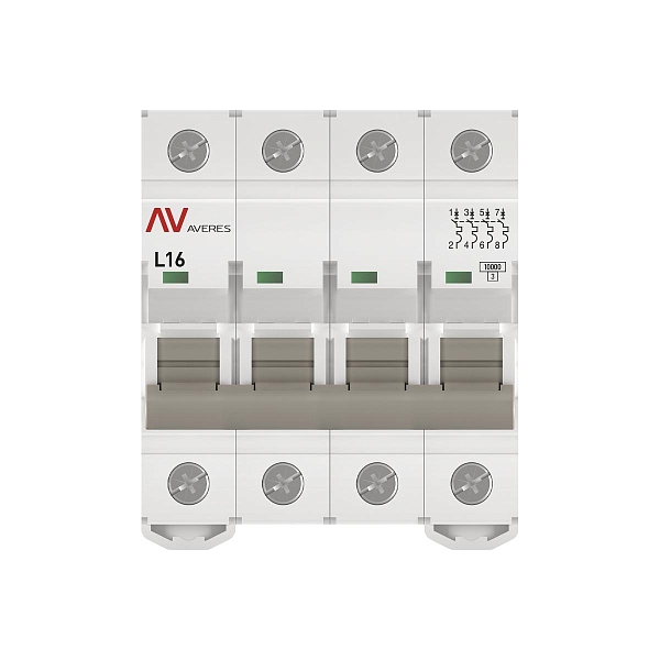 Выключатель автоматический AV-10 4P 16A (L) 10kA EKF AVERES