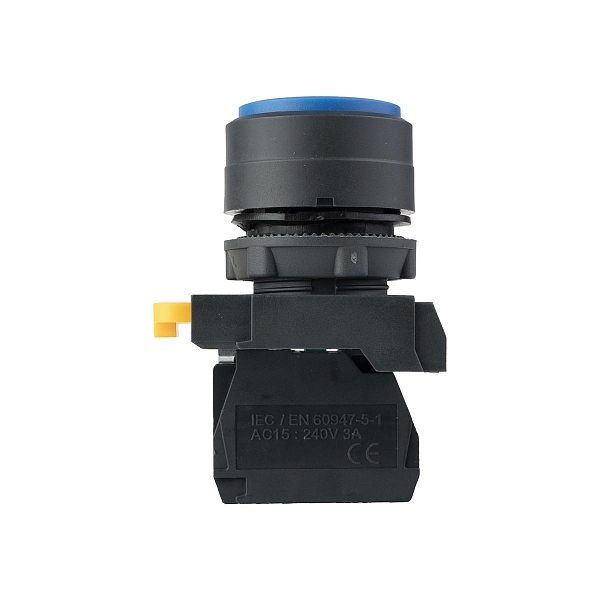 Кнопка выпирающая SB-35 с фиксацией 1NO синяя IP65 EKF