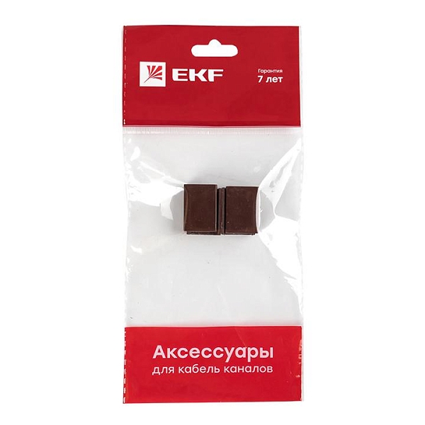 Соединитель (15x10) (4 шт) темное дерево EKF-Plast 