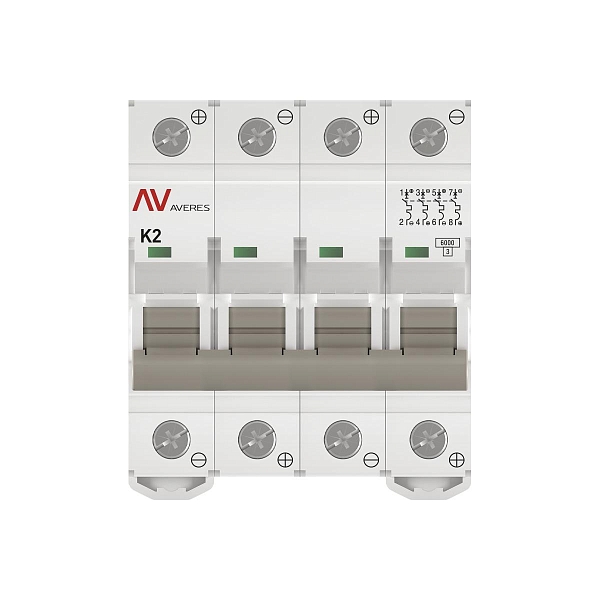Выключатель автоматический AV-6 DC 4P 2A (K) 6kA EKF AVERES