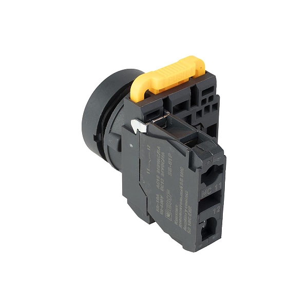 Кнопка SB-21 плоская без фиксации 1NС желтая IP65 EKF