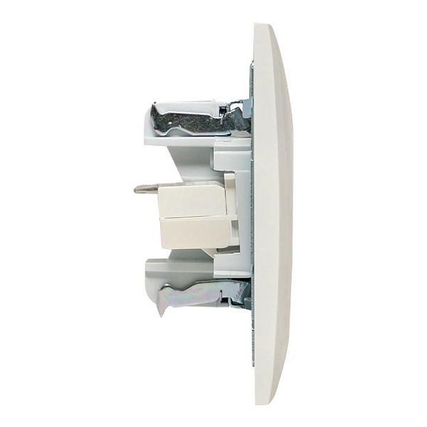 Валенсия розетка RJ-45+RJ11 2-местная белая EKF