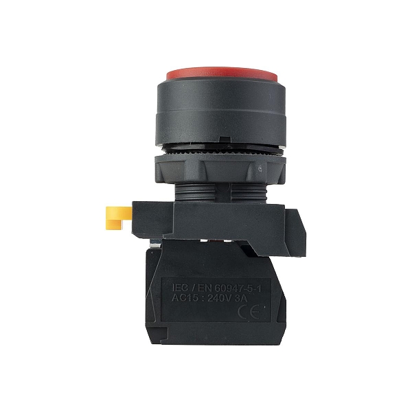 Кнопка выпирающая SB-35 с фиксацией 1NC красная IP65 EKF