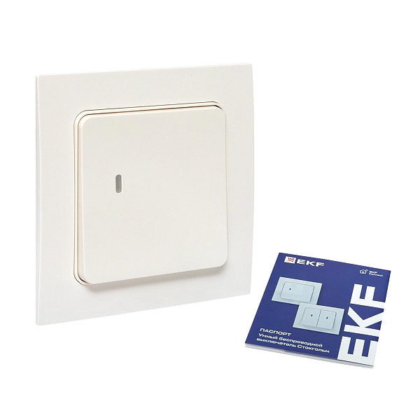 Умный выключатель Стокгольм 1-кл. белый Zigbee EKF Сonnect