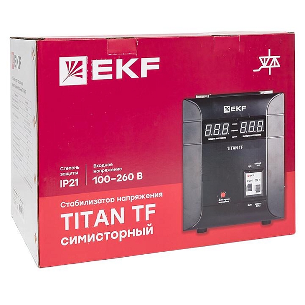 Стабилизатор напряжения симисторный напольного исполенияTITAN -TF-8000 EKF