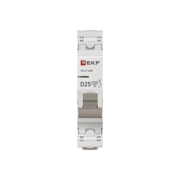 Автоматический выключатель ВА 47-63N 1P 25А (D) 6кА PROXIMA EKF