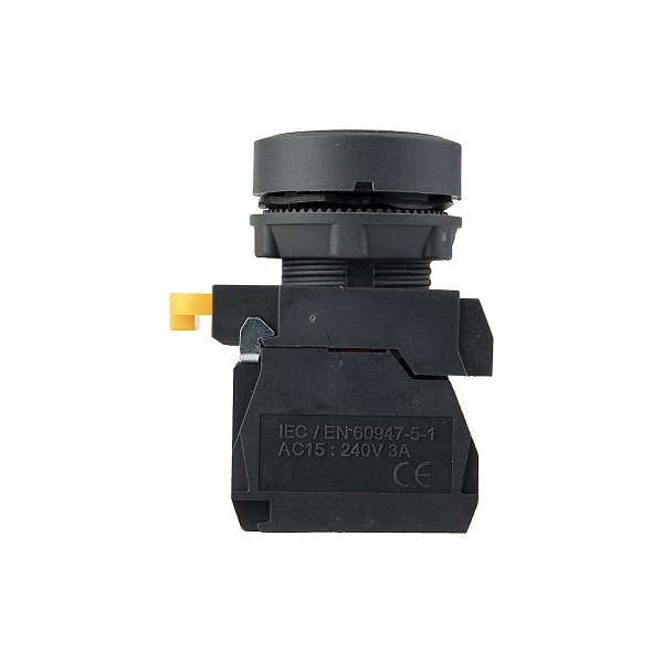 Кнопка SB-21 плоская без фиксации 1NO+1NС черная IP65 EKF