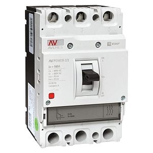 Выключатель автоматический в литом корпусе AV-POWER-2/3 160А 35кА TR EKF