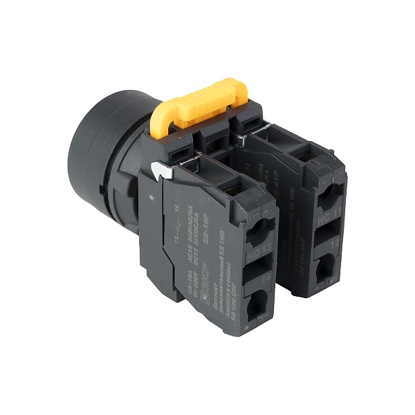 Кнопка SB-31 плоская с фиксацией 1NO+1NС белая IP65 EKF