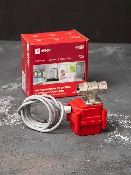 AquaExpert 220V Шаровой кран с электроприводом 1/2 дюйма EKF PROxima