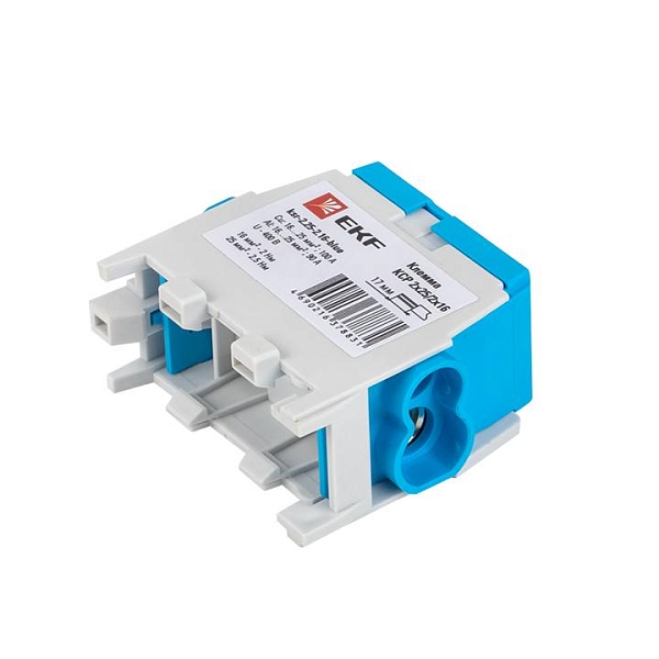 Клемма распределительная КСР с двойным винтом 2x25/2x16 синяя EKF PROxima