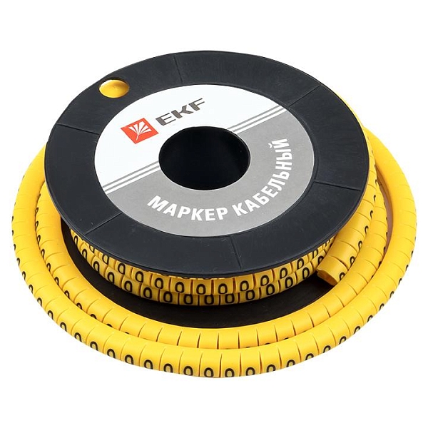 Маркер кабельный 4,0 мм2 "0" (500 шт.) (ЕС-2) EKF PROxima