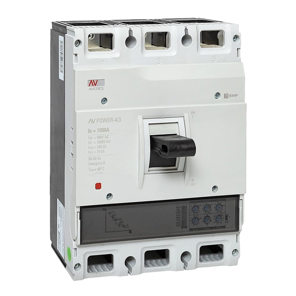 Выключатель автоматический в литом корпусе AV-POWER-4/3 1000А 100кА ETU2.0 EKF