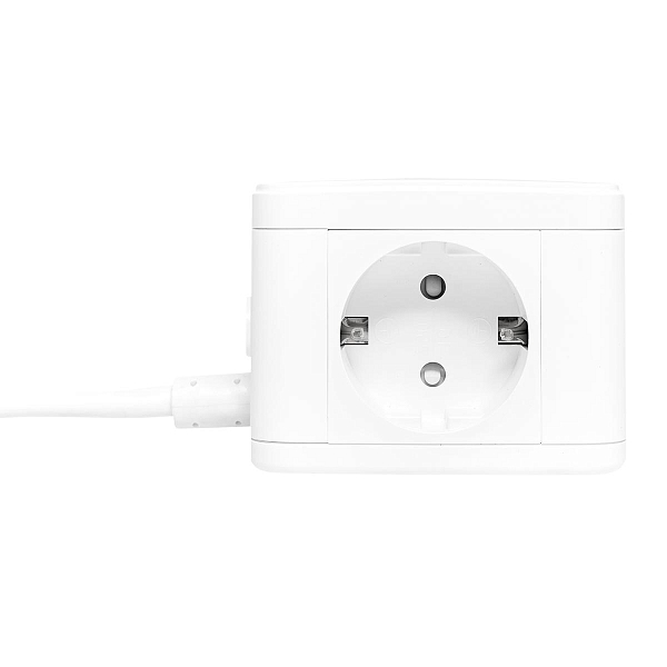 Удлинитель "Куб" 2 гнезда 3USB 2,4А+зарядное устройство 1,3 метра 1мм2