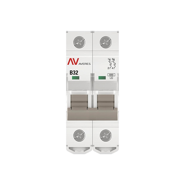 Выключатель автоматический AV-6 2P 32A (B) 6kA EKF AVERES