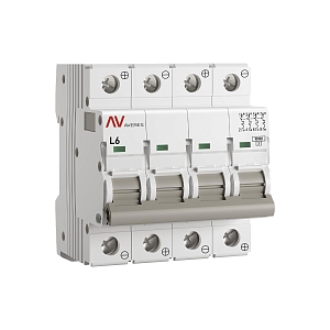 Выключатель автоматический AV-10 DC 4P 6A (L) 10kA EKF AVERES