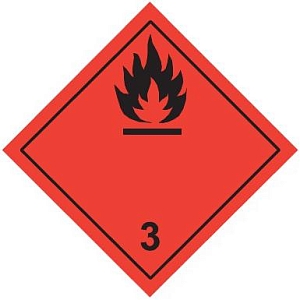 Знак наклейка для маркировки опасных грузов "Кл.3" (250x250) ГОСТ 19433-88 EKF PROxima