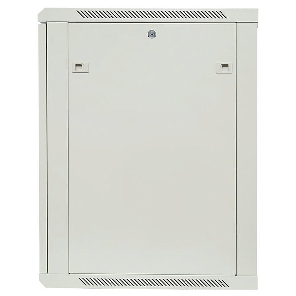 Шкаф настенный 19" TERACOM PRO 15U 600x600 мм дверь стеклянная с замком-ручкой серый