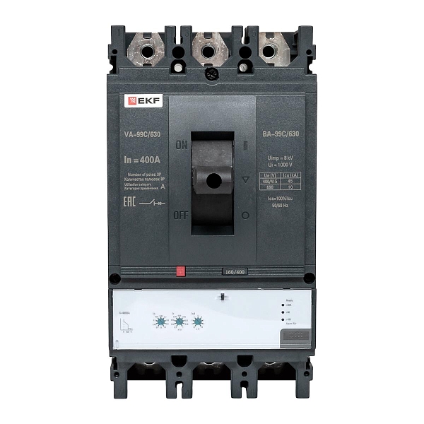 Выключатель автоматический в литом корпусе ВА-99C 630/400А 3P 45кА с электронным расцепителем EKF