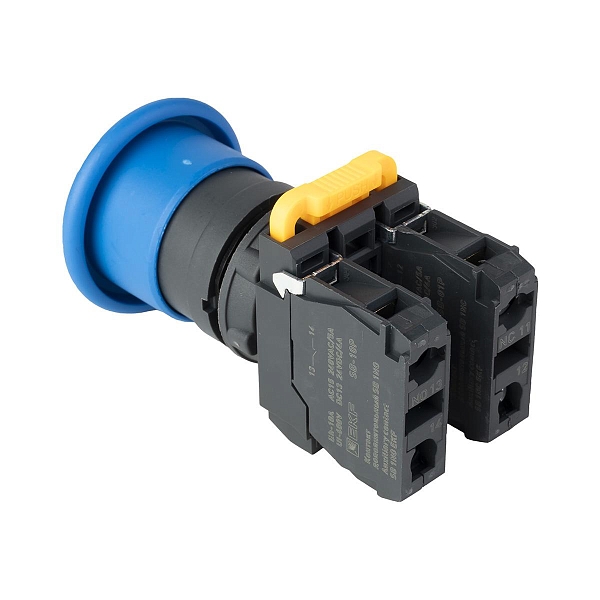 Кнопка SB-34 грибовидная 1NO+1NC синяя EKF