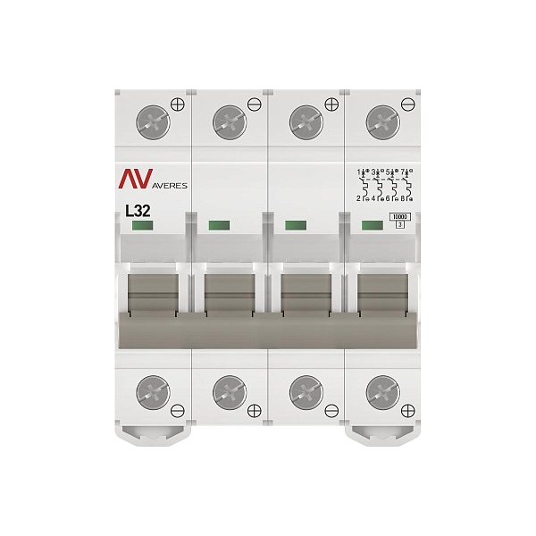 Выключатель автоматический AV-10 DC 4P 32A (L) 10kA EKF AVERES