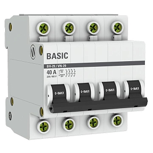 Выключатель нагрузки ВН-29 4P 40А BASIC