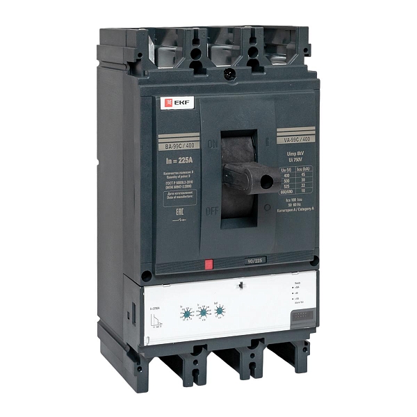 Выключатель автоматический в литом корпусе ВА-99C 400/225А 3P 45кА с электронным расцепителем EKF