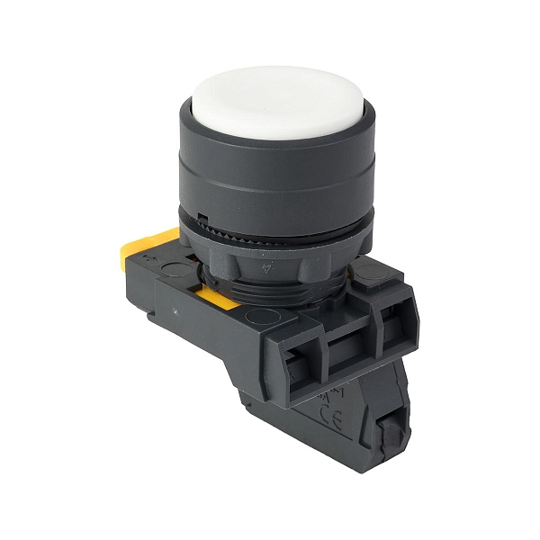 Кнопка выпирающая SB-35 с фиксацией 1NC белая IP65 EKF