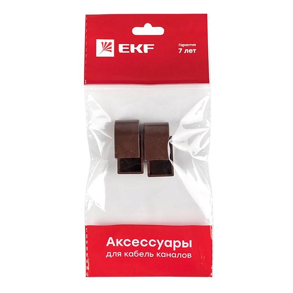 Заглушка (16x16) (4 шт) темное дерево EKF-Plast 