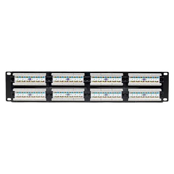 Патч-панель TERACOM PRO 19'' Cat.6 2U неэкранированная UTP 48 портов RJ-45 Dual IDC