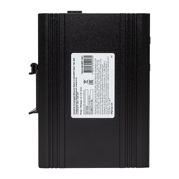 Промышленный неуправляемый коммутатор U-2GX/SFP-16GT, 2 порта 1000Base-X SFP, 16 портов 10/100/1000Base-T(X) RJ45, монтаж на динрейку TSX EKF