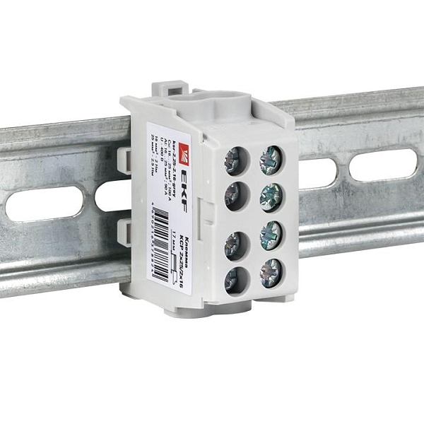 Клемма распределительная КСР с двойным винтом 2x25/2x16 серая EKF PROxima
